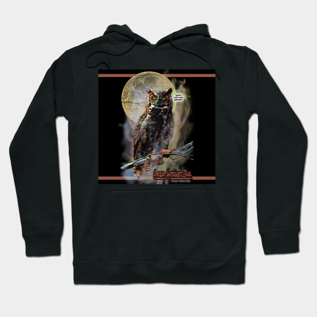 Great Horned Owl Hoodie by ImpArtbyTorg